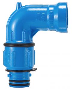 Winkel-Drehfitting 90° mit ZAK® -Spitzende und ZAK® -Muffe