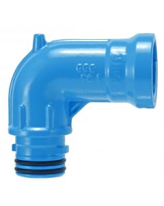 Winkel 90° mit ZAK® -Spitzende und ZAK® -Muffe